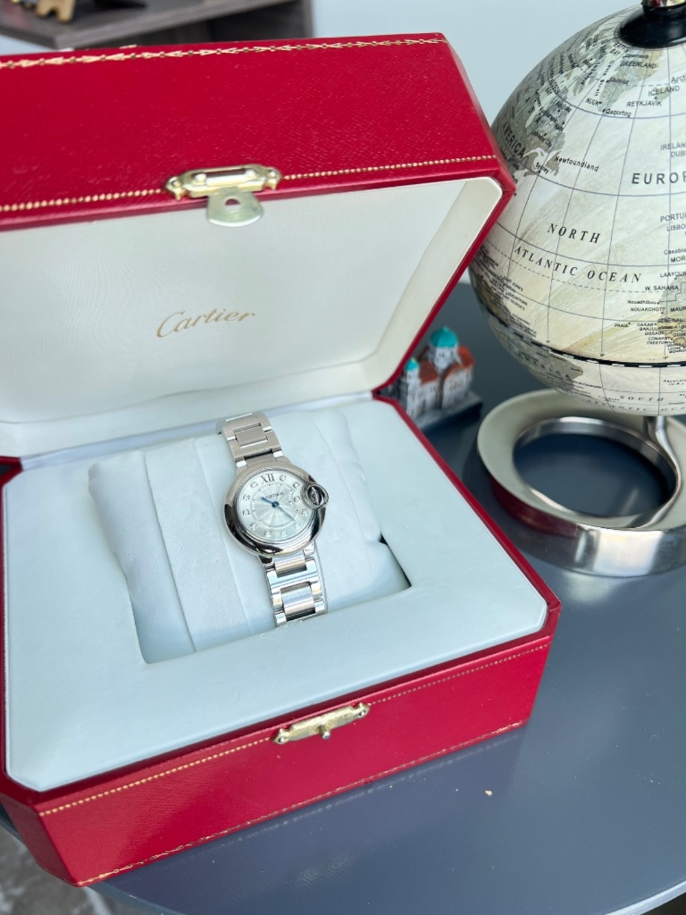 28mm Cartier Ballon Bleu Steel Diamond Dial Watch - Picture 4 of 5